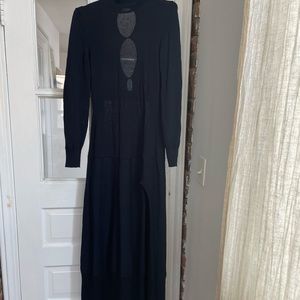 Jacquemus long navy dress Baya Turtleneck Maxi Dress